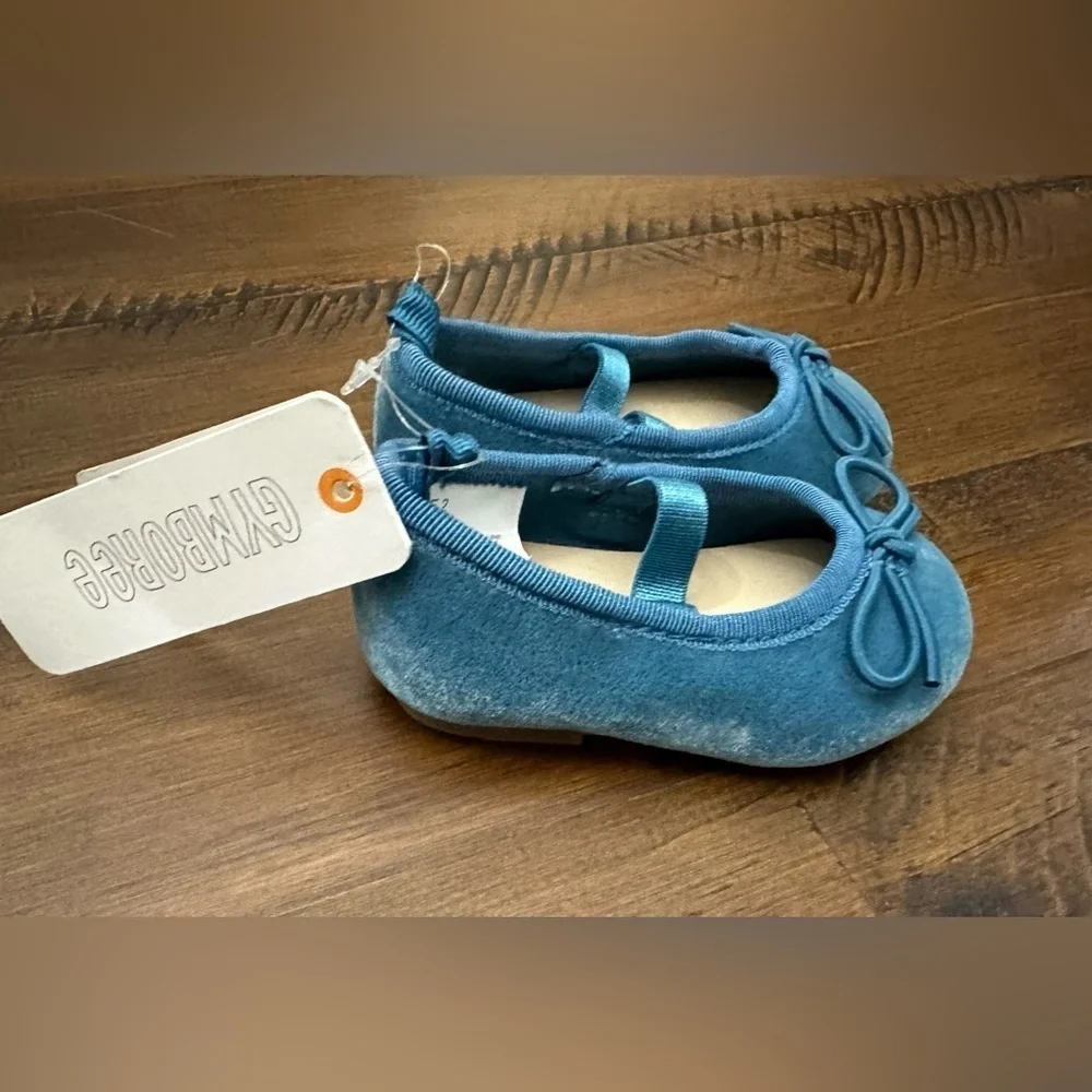 Gymboree Nwt Hello Fall Teal Velvet Dressy Shoes Baby‎ Girls Size 2